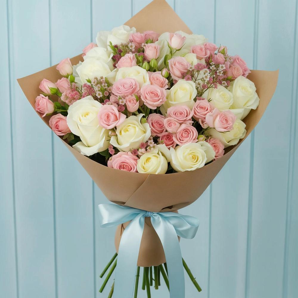 Букет цветов из: Розы в Новосибирске