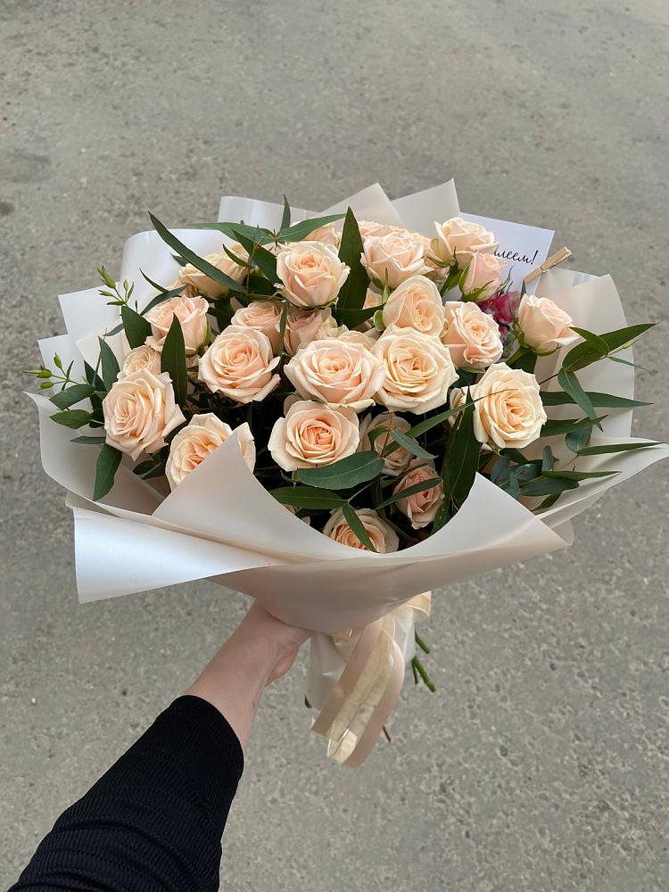 Букет Кремовые розы Латте в Новосибирске