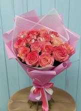 Букет 15 Розовых роз Равель в Новосибирске
